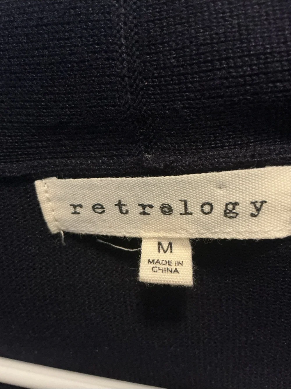 🌼Retrology Navy Open-Front Cardigan with Sleeve Buttons